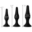 Набор анальных пробок Master Series Triple Spire Tapered Silicone Anal Trainer Set, черный - Фото №3