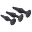 Набор анальных пробок Master Series Triple Spire Tapered Silicone Anal Trainer Set, черный - Фото №2