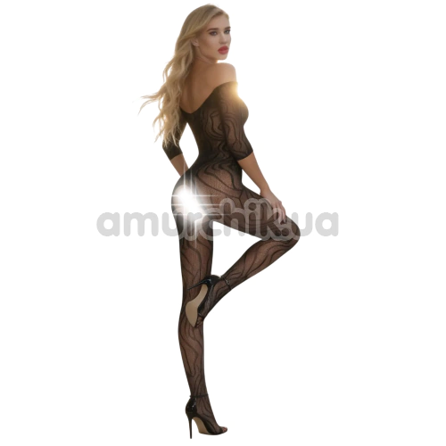 Комбинезон Star Night Off-Shoulder Crotchless Fishnet Bodystocking, черный