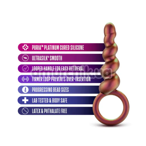 Анальная пробка Anal Adventures Matrix Spiral Loop Plug, оранжевая