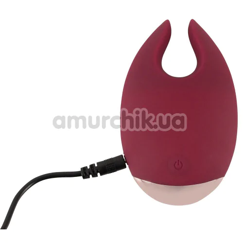 Клиторальный вибратор Magic Shiver Lay-On Vibe, бордовый