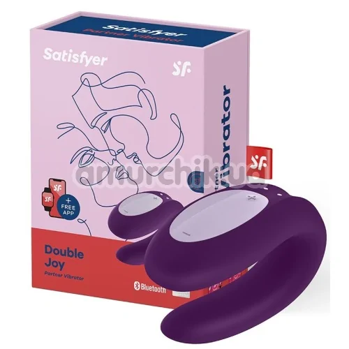Вибратор Satisfyer Double Joy Partner Vibrator, фиолетовый