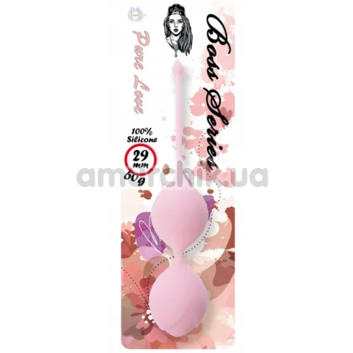 Вагинальные шарики Boss Series Pure Love, светло-розовые
