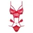 Боди Obsessive 829-TED-3, красное - Фото №5
