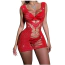 Платье Star Night Wild Fishnet Sparkle Mini Dress, красное - Фото №1