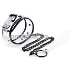 Ошейник с поводком DS Fetish Collar With Leash Transparent, прозрачный - Фото №1