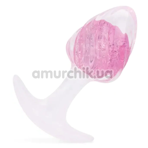Анальная пробка Liebe Seele Crystal Icecream-Shaped Anal Plug Medium, розовая - Фото №1