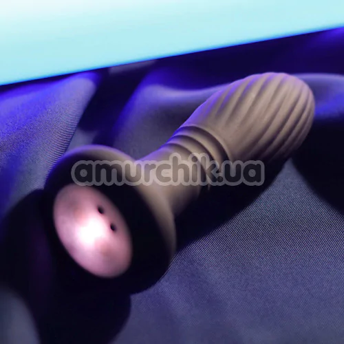 Анальна пробка з вібрацією та поштовхами Boss Series Limonster Anal Plug, чорна