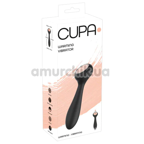 Вібратор з підігрівом Cupa Warming Vibrator, чорний