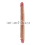 Двокінцевий фалоімітатор Slim Ultra Double Dildo, тілесний - Фото №1