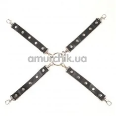 Ремінці для фіксаторів sLash Leather Fixer Large, чорні - Фото №1