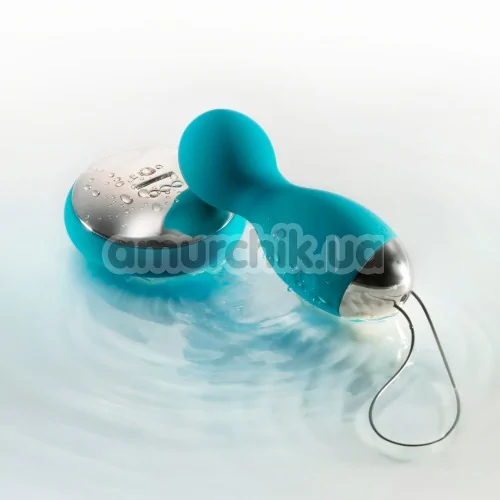 Вагінальні кульки з вібрацією Lelo Hula Beads Ocean Blue (Лело Хула Бідс), бірюзові