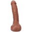 Фалоімітатор з еякуляцією Doc Johnson The Realistic Cock Squirting 9.5, світло-коричневий - Фото №4