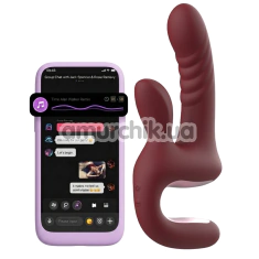 Вібратор з поштовхами Magic Motion Magic Duet, бордовий - Фото №1