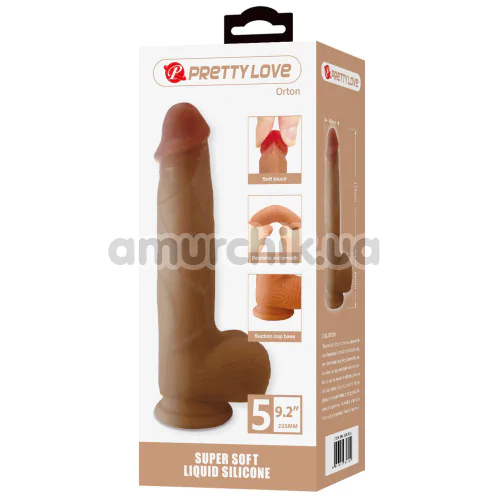 Фалоімітатор Pretty Love Orton 9.2, коричневий