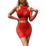 Комплект Star Night Mesh Set, червоний: топ + спідниця - Фото №1