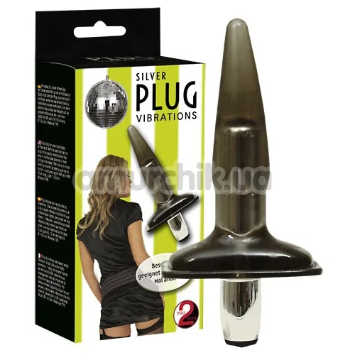 Анальная пробка с вибрацией Silver Plug Vibrations