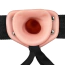 Полый страпон с вибрацией Realrock Vibrating Hollow Strap-On 6, телесный - Фото №5