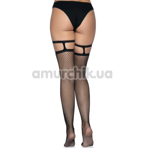 Панчохи Leg Avenue Thigh Highs With Garter Top, чорні
