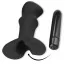 Анальна пробка з вібрацією Lovetoy Silicone Prostate Stud, чорна - Фото №3