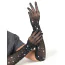 Перчатки Star Night Sparkle Rhinestone Fishnet Gloves, черные - Фото №3
