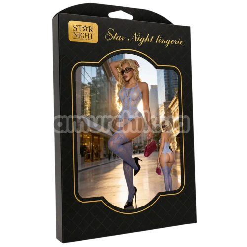 Комбинезон Star Night Lace Net Bodystocking, голубой