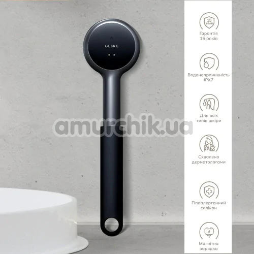 Звукова щітка для тіла Geske Sonic LED Full-Body Brush 9 in 1, чорна