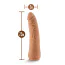 Фаллоимитатор для страпона Lock On Hexanite 7.5 Inch Dildo, телесный - Фото №3