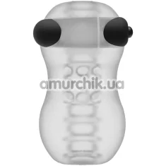 Мастурбатор с вибрацией GoodHead Vibrating Helping Head Pro, прозрачный - Фото №1