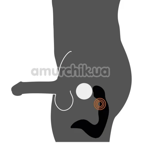 Вібростимулятор простати Rebel Mens Gear Rechargeable Prostate Stimulator, чорний