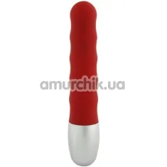 Вибратор Discretion Ribbed Vibrator, красный - Фото №1