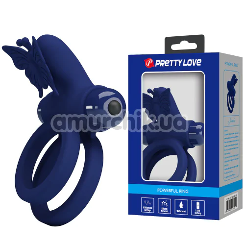 Виброкольцо для члена Pretty Love Passionate Ring IX, синее
