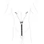 Зажимы для сосков с фиксацией на мошонке Art of Sex Nipple Clamps for Men, серебряные - Фото №2
