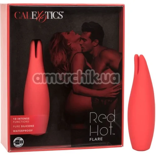 Клиторальный вибратор Red Hot Flare, красный
