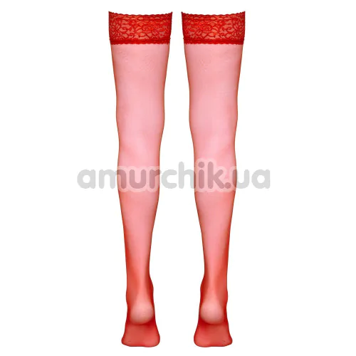 Чулки Cotelli Legwear Halterlose Strumpfe 2520079, красные
