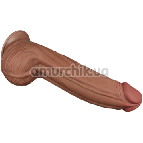 Фаллоимитатор Sliding-Skin Dual Layer Dong King Sized 12, светло-коричневый