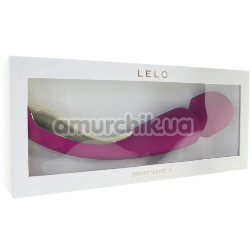 Універсальний масажер Lelo Smart Wand 2 Large Deep Rose (Лело Смарт Ванд 2), великий рожевий
