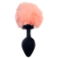 Анальная пробка со светло-розовым хвостиком Exclusivity Bunny Tail Silicone Plug M, черная - Фото №1