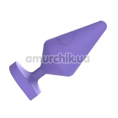 Анальна пробка MisSweet Luv Heart Plug Large, фіолетова