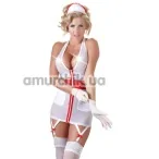 Костюм медсестры Cottelli Collection Costumes 2470578 белый: платье + шапочка - Фото №1