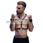 Портупея мужская с фиксаторами для рук Candy Hero Р4.1 Leather, черная - Фото №1