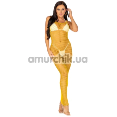 Сукня Leg Avenue Never Enough Backless Maxi Dress, жовта - Фото №1