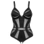Боді Obsessive Chic Amoria Crotchless, чорне - Фото №4