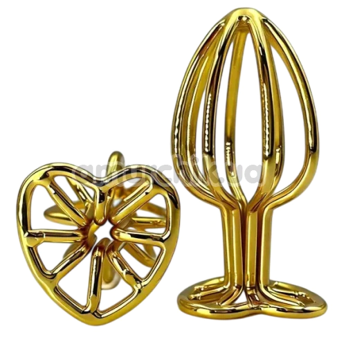Анальная пробка Alume Metal Hollow Plug S, золотая