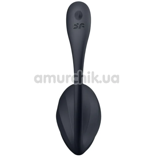 Виброяйцо Satisfyer Ribbed Petal, черное