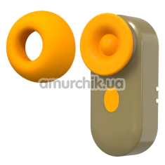 Симулятор орального секса для женщин с пульсацией 69 Ecstasy Earphone Shaped Vibe, оранжевый - Фото №1