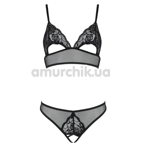 Комплект Passion Free Your Senses Christa Set, чорний: бюстгальтер + трусики