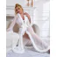 Пеньюар Star Night Negligee Long Sleeve Robe, белый - Фото №5