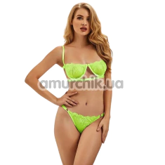 Комплект Star Night Sultry Sleep Lingerie Set, салатовий: бюстгальтер + трусики - Фото №1