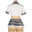Костюм школярки Star Night Crop Top Plaid Skirt Schoolgirl Costume Set, білий: топ + спідниця - Фото №7